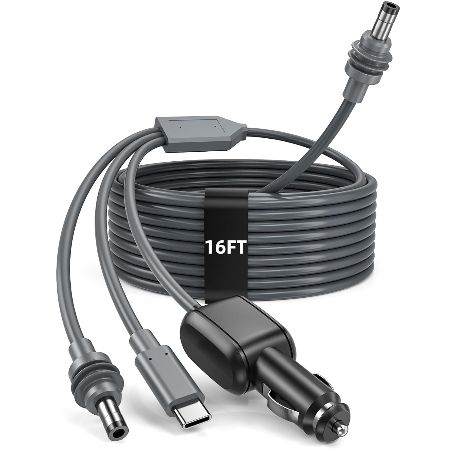 3 in 1 for Starlink Mini Cable 10FT/3M OR 16FT/5M, 18AWG Starlink Mini 100W High-Speed USB C/Car Charger/DC to DC Power Cable Starlink Mini Car Cigarette Lighter Replacement Waterproof Extension Cable Accessories - tejoy