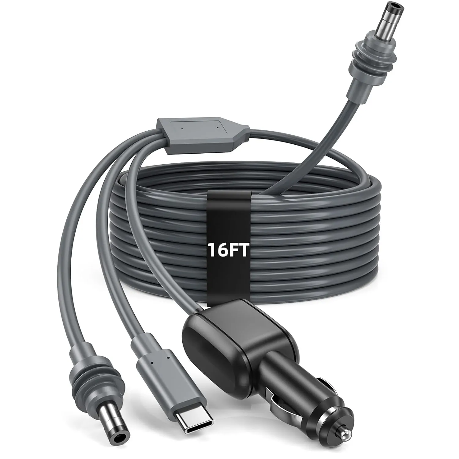 3 in 1 for Starlink Mini Cable 10FT/3M OR 16FT/5M, 18AWG Starlink Mini 100W High-Speed USB C/Car Charger/DC to DC Power Cable Starlink Mini Car Cigarette Lighter Replacement Waterproof Extension Cable Accessories