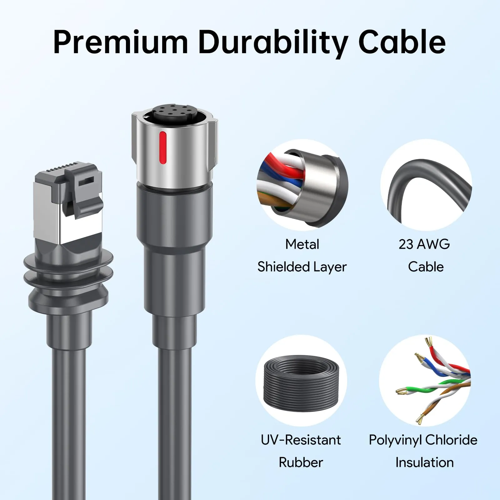 Starlink Performance Gen3 Waterproof Extension Cable – High-Speed Cat6 Network Cable for Starlink Gen3 Rectangular Satellite, Plug-and-Play, Weatherproof & Durable for Indoor/Outdoor Use (10M/33FT)