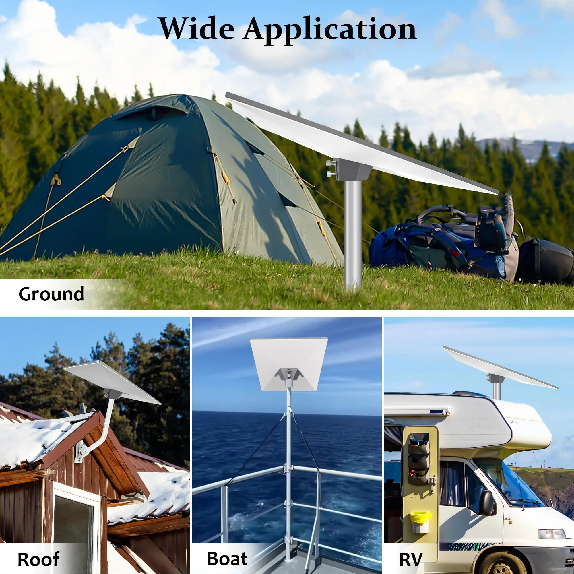 Pipe Adapter Mount For Starlink Gen 3, Compatible with 1.25-2.5' Pipe, For Starlink V3 Dish Heavy Duty Roof Pole Mounting Kit Connectors, Thickened Pole Mount Adapter Kit Accessories, Easy Installation