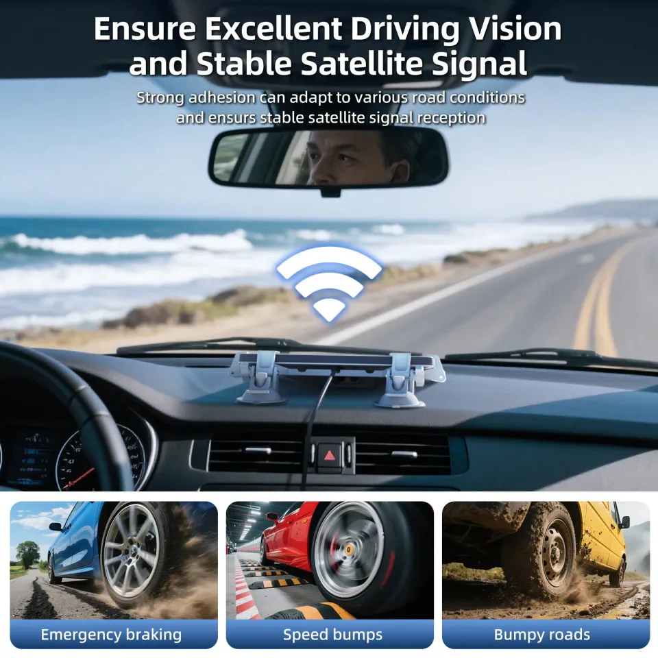 For Starlink Mini Car Mount for Dashboard, Starlink Mini Suction Cup Mount for Dashboard & Windshield, Secure Mounting Kit for Most Vehicles and Ensures Stable Driving and Satellite Signal - Wanew Products