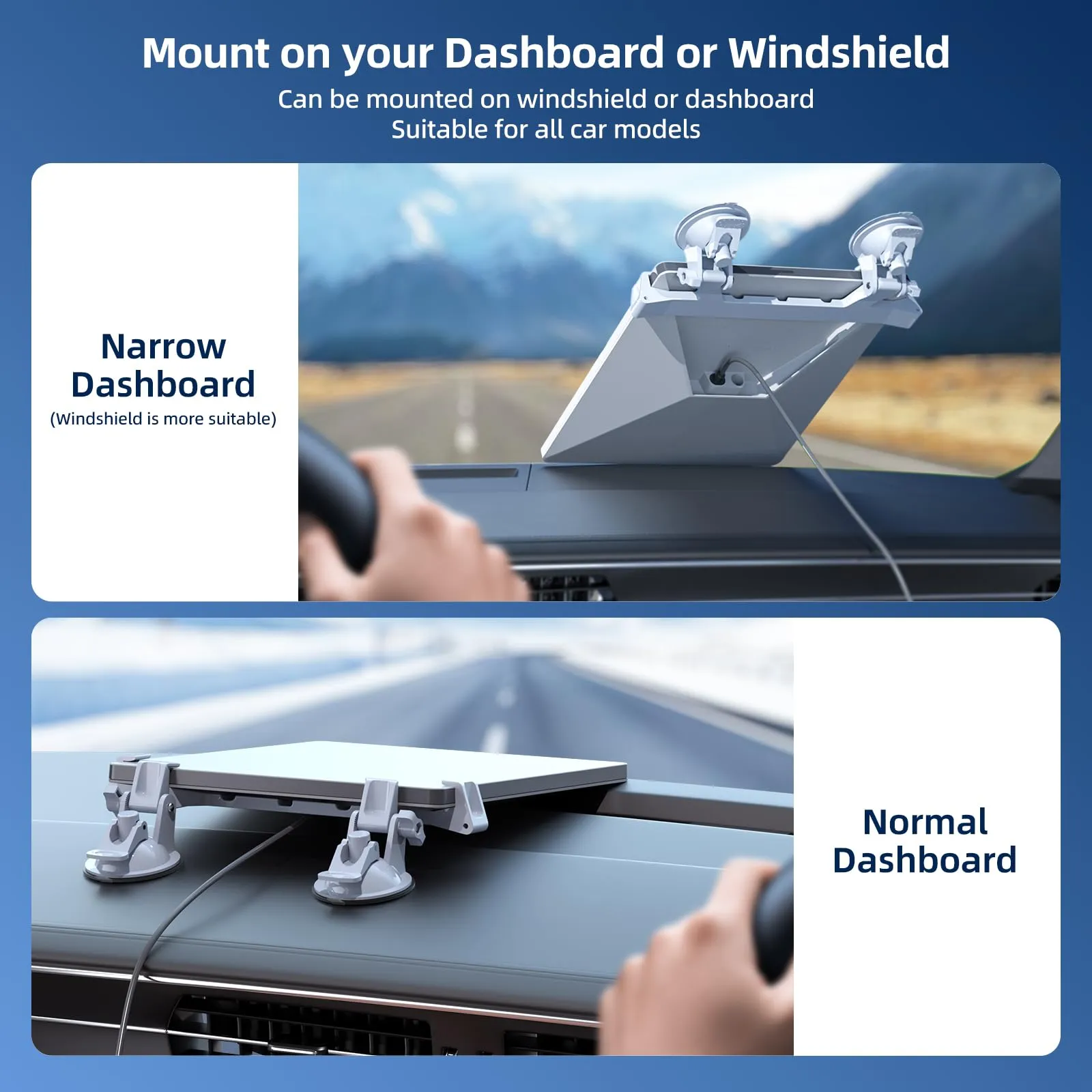 For Starlink Mini Car Mount for Dashboard, Starlink Mini Suction Cup Mount for Dashboard & Windshield, Secure Mounting Kit for Most Vehicles and Ensures Stable Driving and Satellite Signal