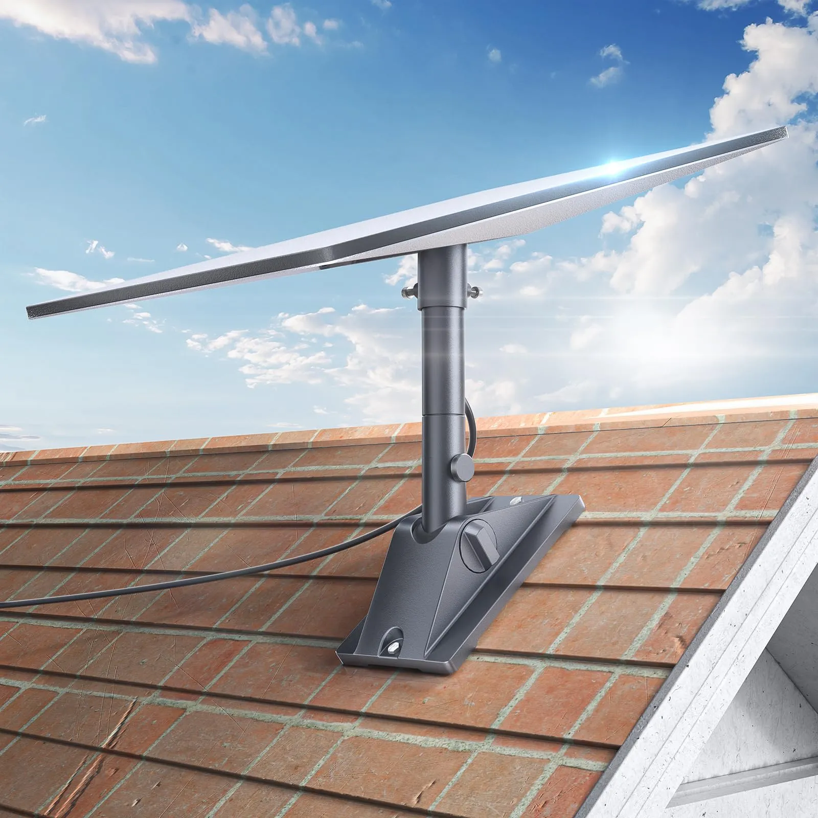 Starlink Gen 3 Mount, Starlink Pivot Mount with Pipe Adapter and Mast, Swiveling Mechanism Design, Standard Gen 3 Mount for Slanted, shingled Roofs, Easy to Install and Adjust.