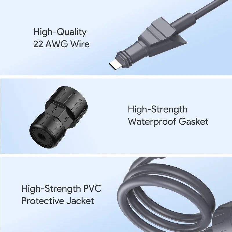 For Starlink Flat High Performance Extension to RJ45 Cable, Ethernet Adapter for Starlink Flat High Performance 22AWG, Waterproof SPX RJ45 Coupler with End Caps (2 Pack)