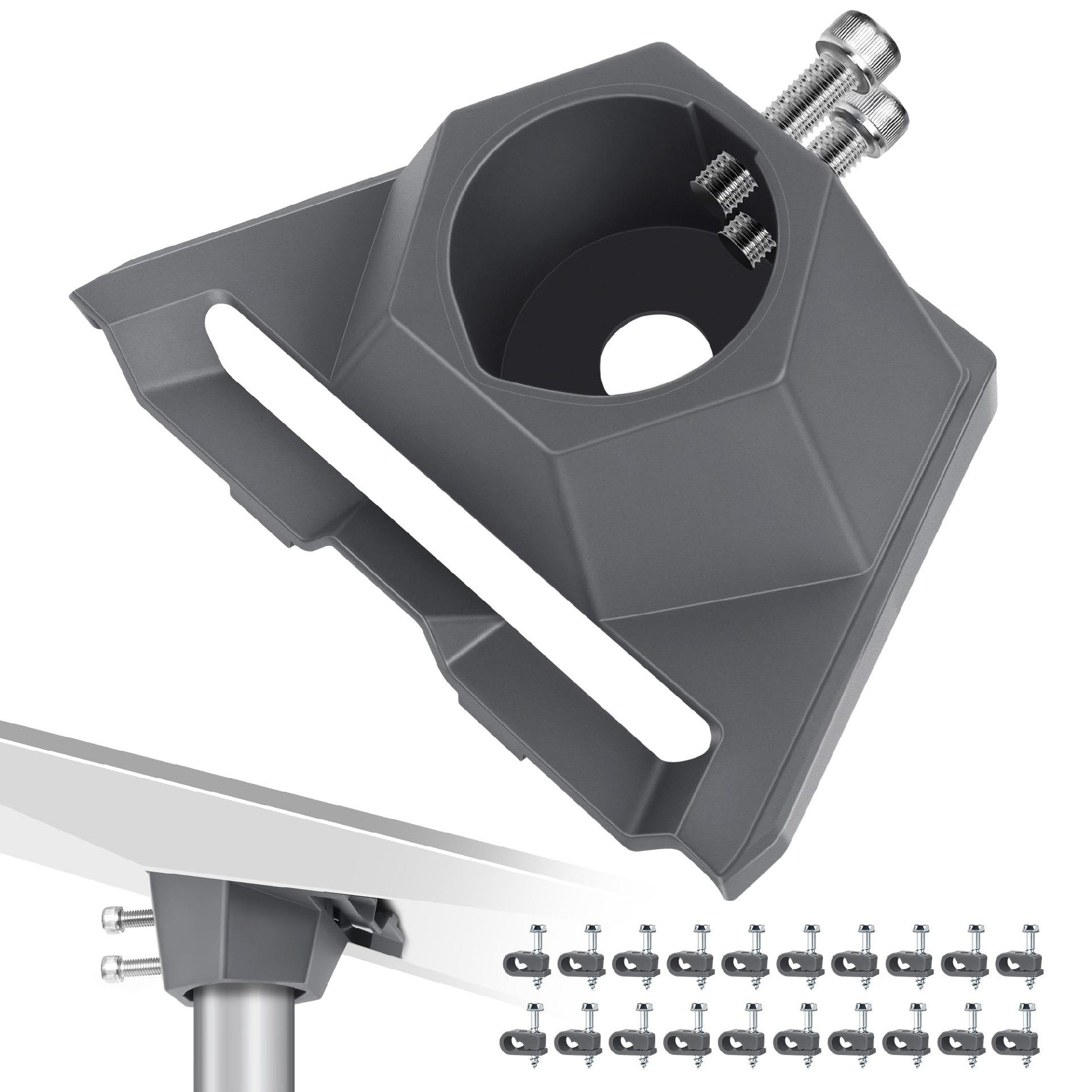 Pipe Adapter Mount For Starlink Gen 3, Compatible with 1.25-2.5' Pipe, For Starlink V3 Dish Heavy Duty Roof Pole Mounting Kit Connectors, Thickened Pole Mount Adapter Kit Accessories, Easy Installation - tejoy previous product