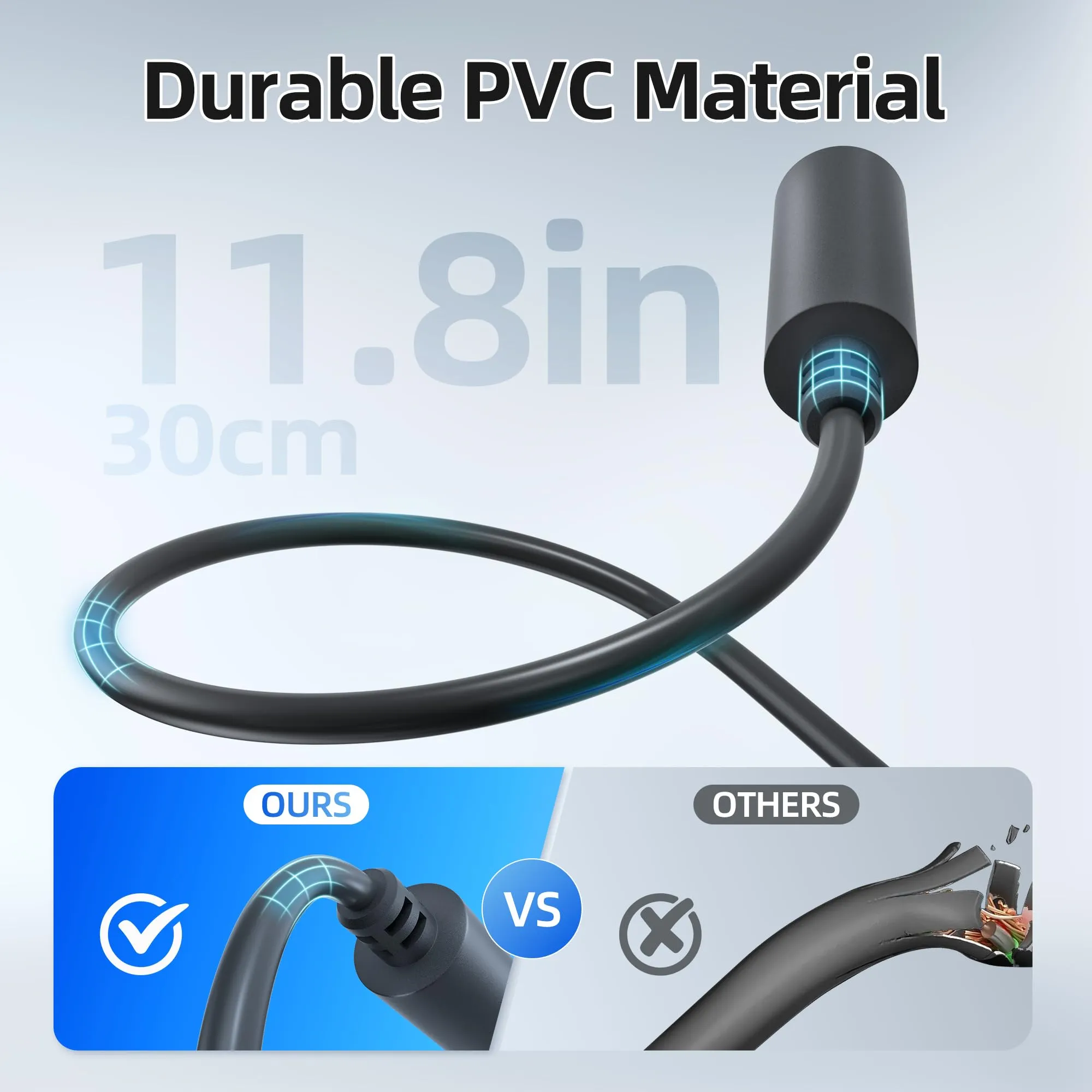 For Starlink Mini Extension Cable Waterproof Starlink Standard Gen3 DC Cable Connector Female to Female Adapter, 0.98FT, Portable, for Camp Travel Car RV