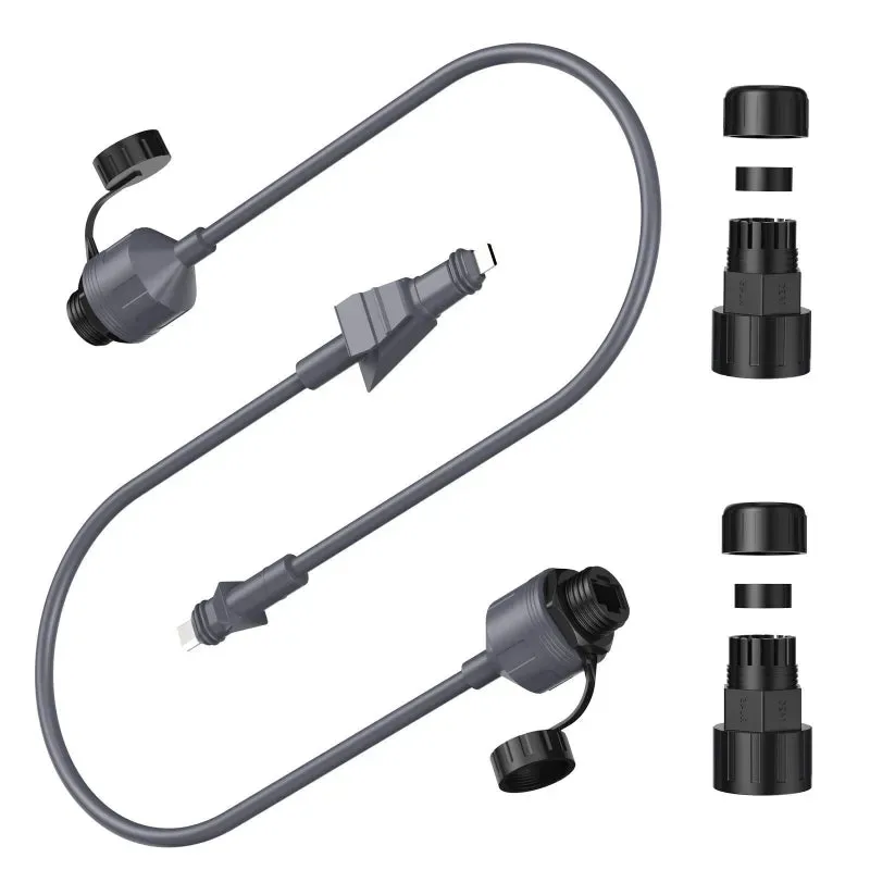 For Starlink Flat High Performance Extension to RJ45 Cable, Ethernet Adapter for Starlink Flat High Performance 22AWG, Waterproof SPX RJ45 Coupler with End Caps (2 Pack) - Wanew Products