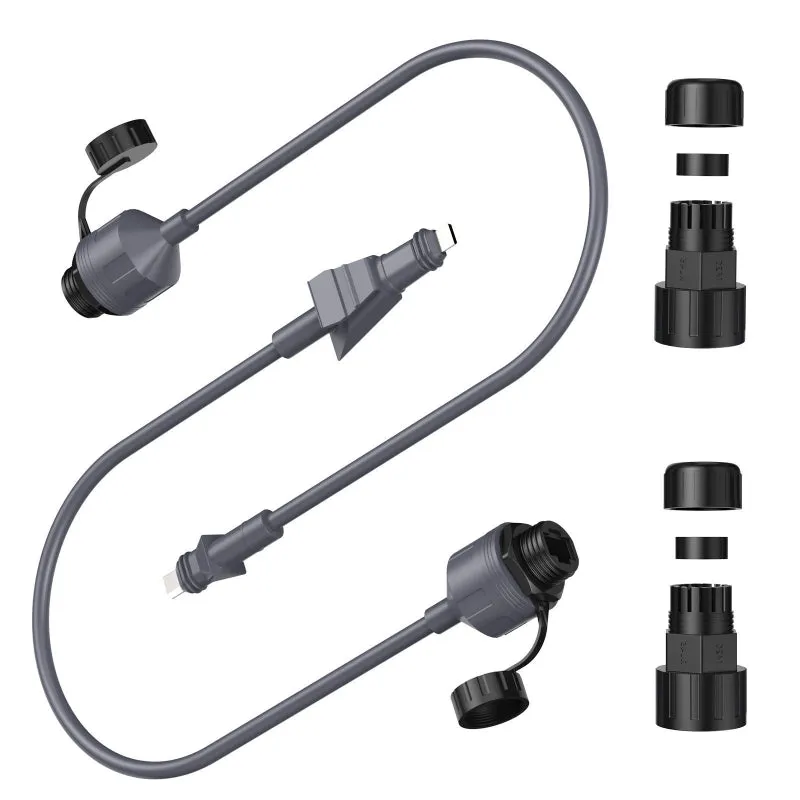 For Starlink Flat High Performance Extension to RJ45 Cable, Ethernet Adapter for Starlink Flat High Performance 22AWG, Waterproof SPX RJ45 Coupler with End Caps (2 Pack)