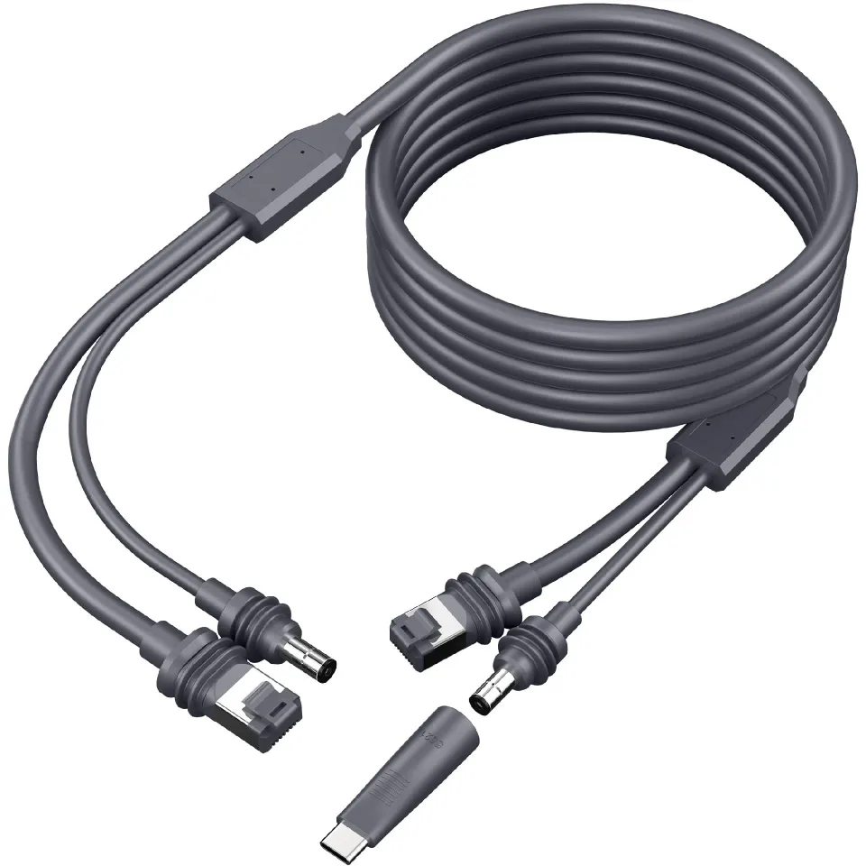 2 in 1 For Starlink Mini Cable 16.4FT/5M, DC/USB C Charging + Ethernet Cable, Replacement Starlink Mini Power Accessories (18AWG) - Wanew Products