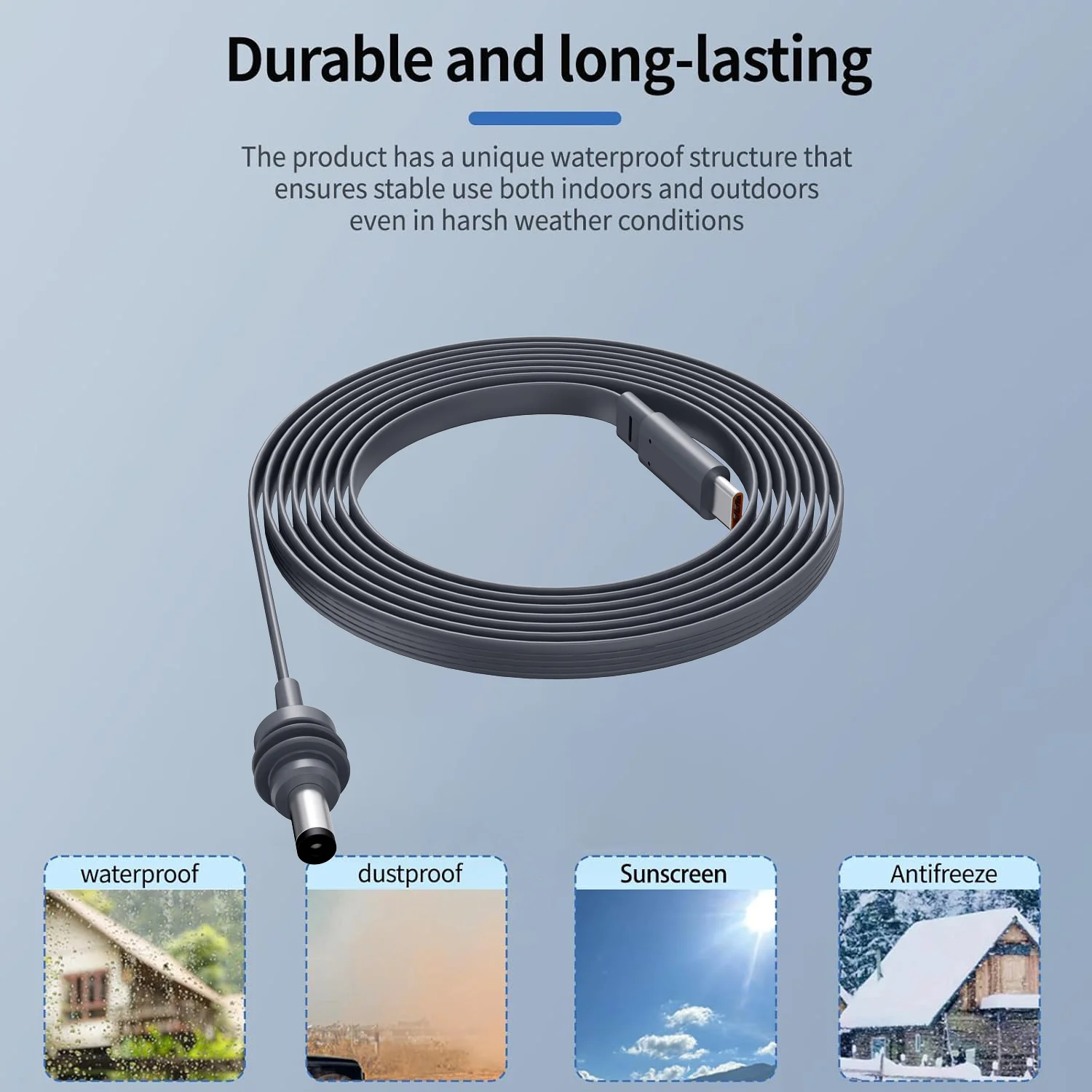 For Starlink Mini Flat Power Charging Cable [Type-C to DC / DC to DC Optional] 60W 20V 3A  High Speed PD Supply Wire for Laptop Router LED Strip
